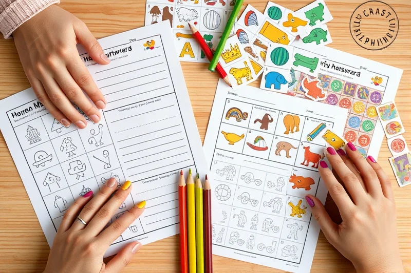 preschool crafts comparison — Preschool Crafts Comparison (the finished result)