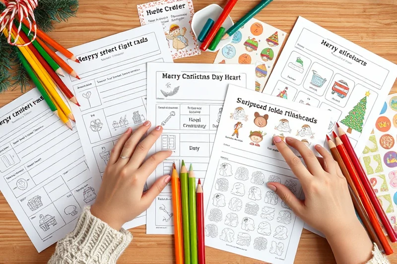 preschool christmas crafts printable — Preschool Christmas Crafts Printable (the finished result)