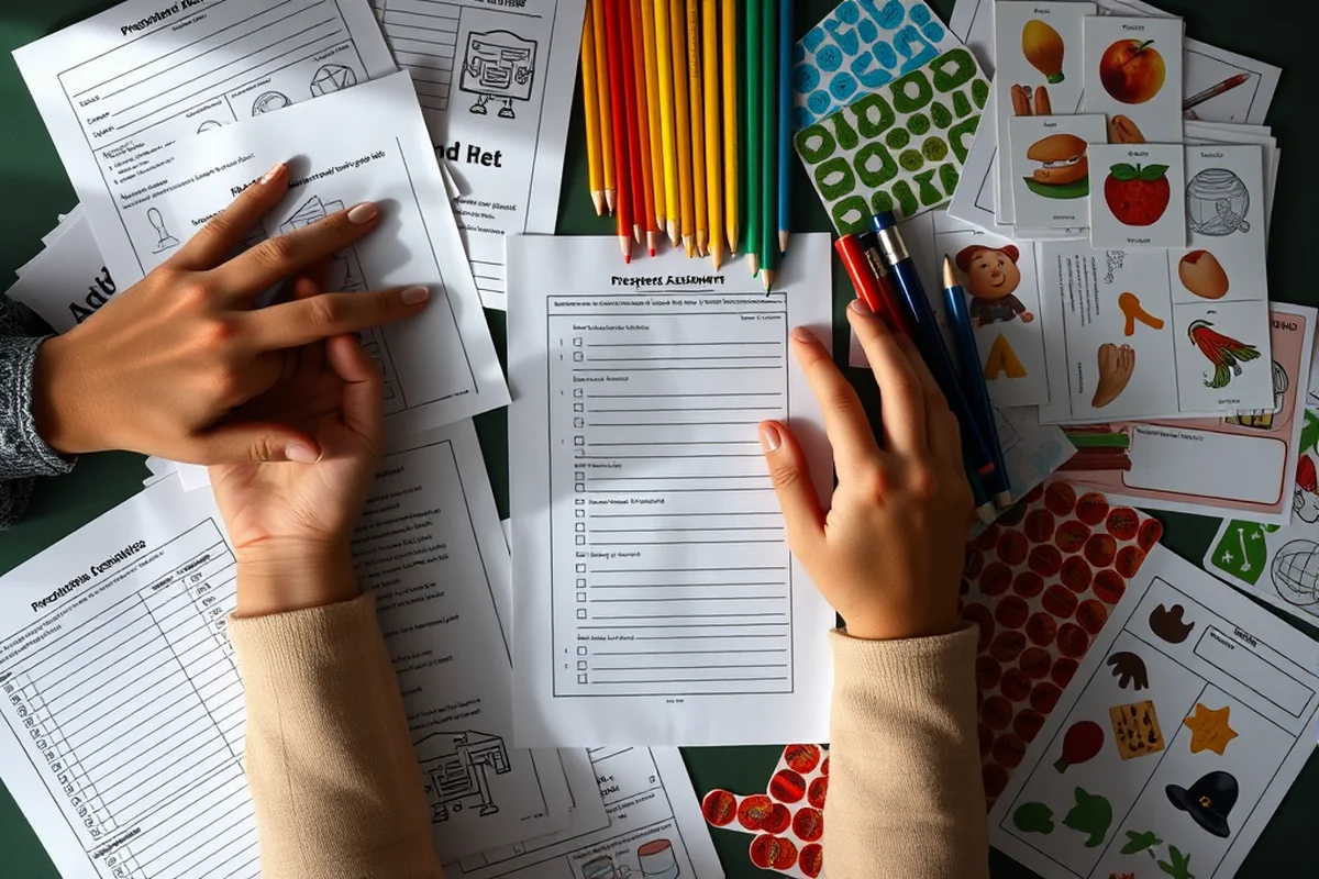 preschool crafts progress assessment checklist — Preschool Crafts Progress Assessment Checklist (the finished result)