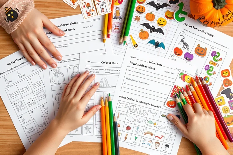 preschool halloween crafts step by step — Preschool Halloween Crafts Step By Step (the finished result)
